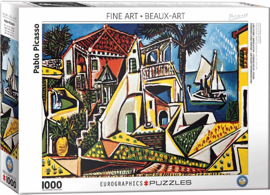 Eurographics Mediterraan Landschap Picasso 1000 Stuks Legpuzzel - 68x48cm - Meerkleurig