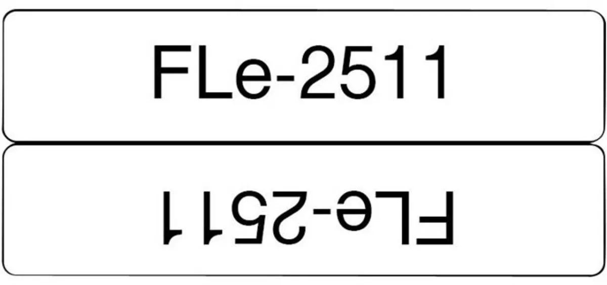 Brother FLe-2511 Labeltape Gelamineerd - Wit/Zwart