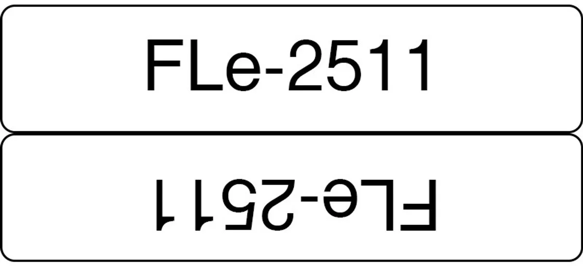Brother FLe-2511 Labeltape Gelamineerd - Wit/Zwart
