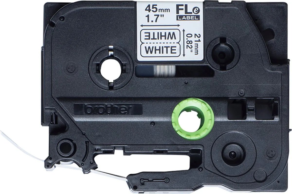 Brother FLe-2511 Labeltape Gelamineerd - Wit/Zwart