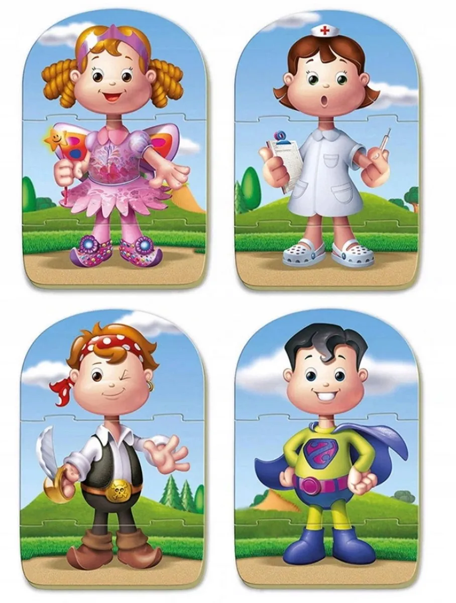 Educa Baby 4-in-1 Lichaamsonderdelen Puzzels - 12 Stuks - afbeelding 2 van 4