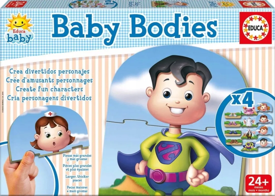 Educa Baby 4-in-1 Lichaamsonderdelen Puzzels