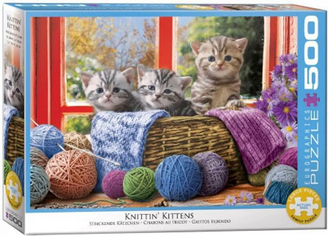 Eurographics Breiende Kittens Knittin' Kittens 500 XL Puzzel
