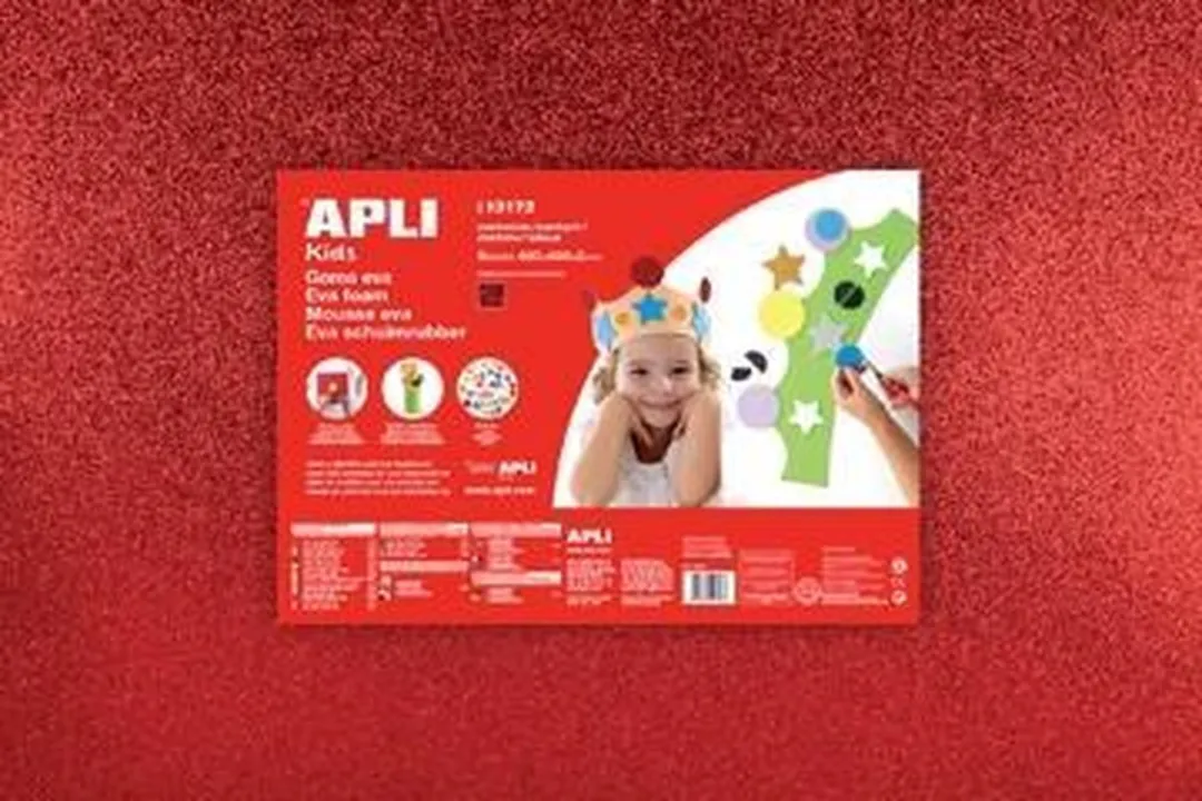 Apli Kids EVA Foam Glitter Rood 60x40cm