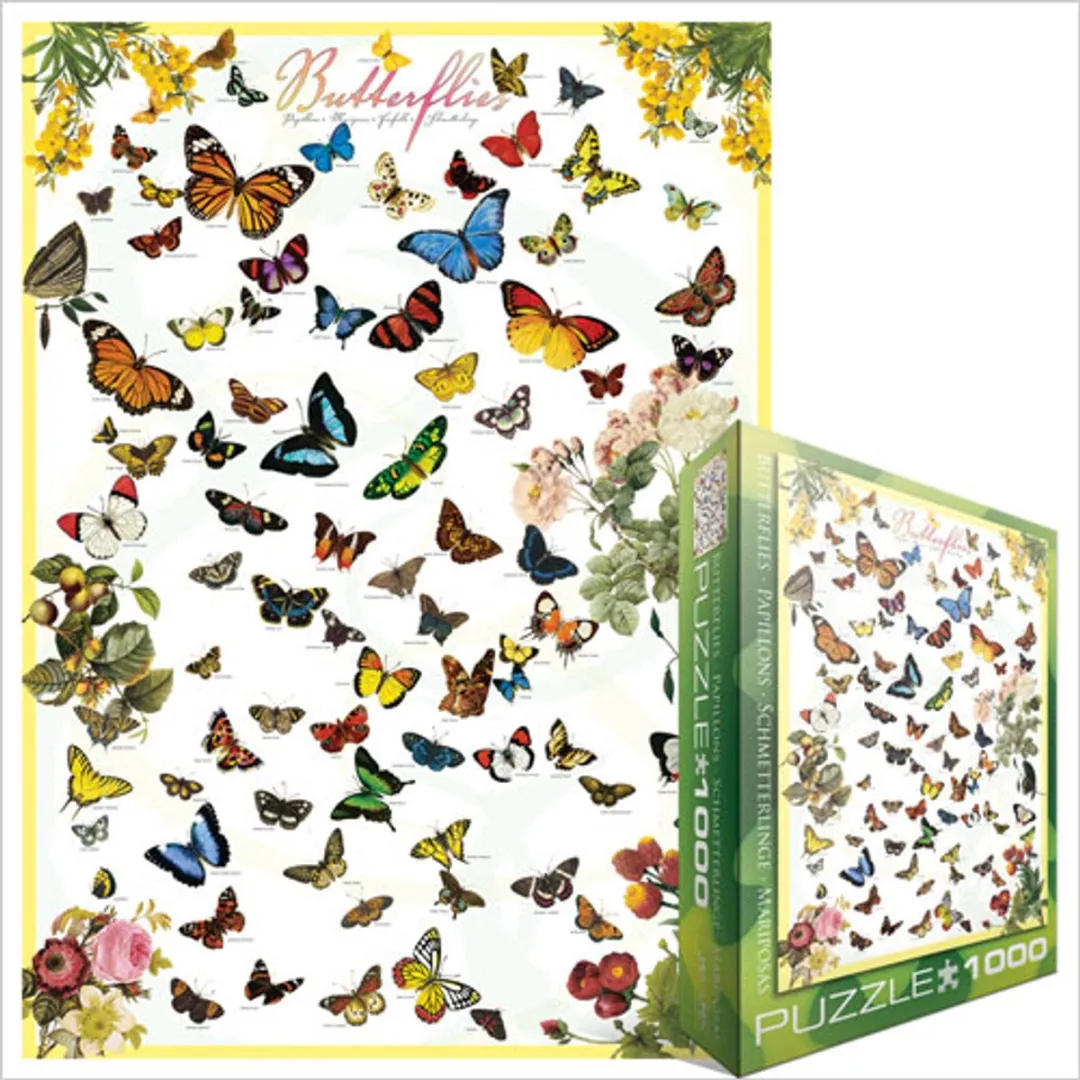 Eurographics Vlinders Legpuzzel 1000 Stuks - Meerkleurig