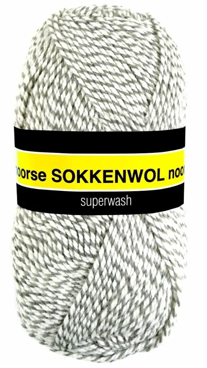 Scheepjes Noorse Wol Markoma 6849 - Grijs/Wit