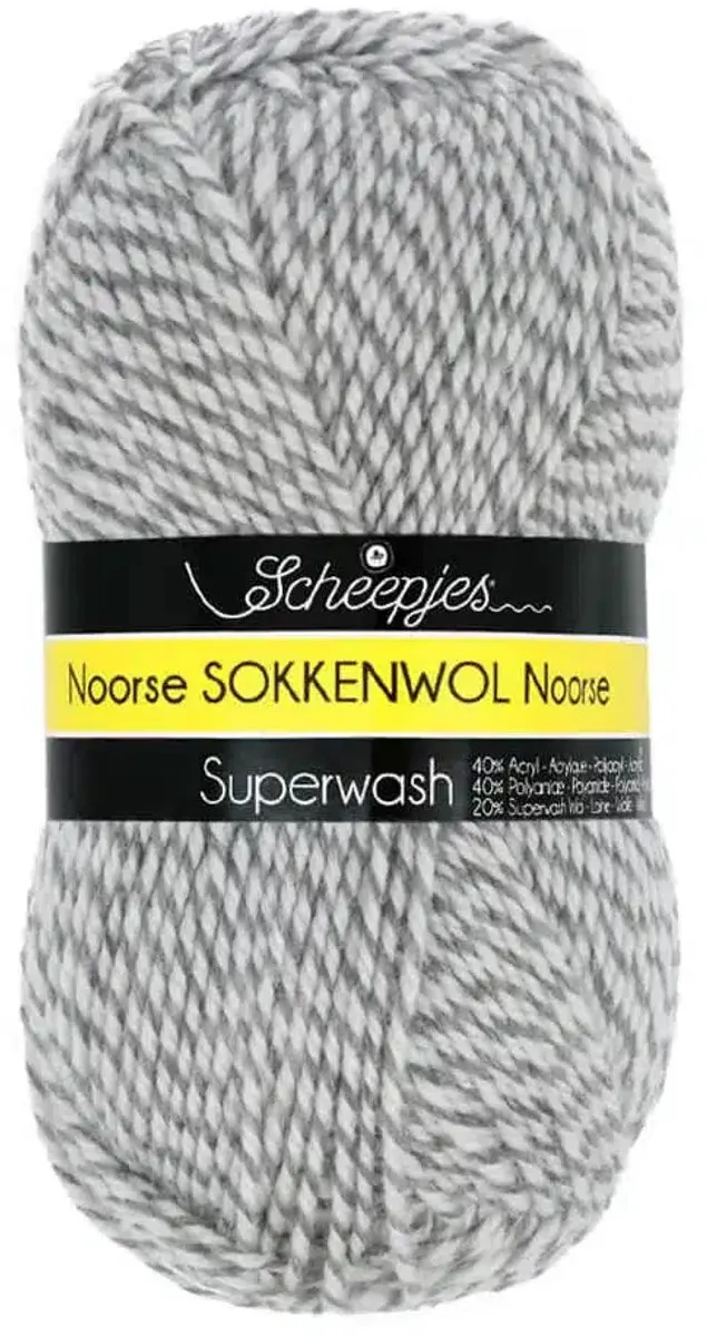 Scheepjes Noorse Wol Markoma 6849 - Grijs/Wit