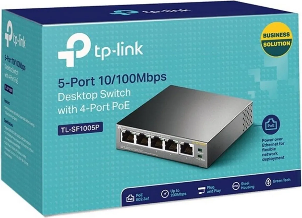 TP-Link TL-SF1005P Unmanaged PoE Switch - 5 Poorten - 58W