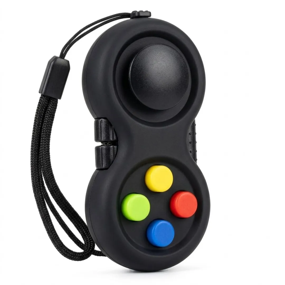 NUVEX Fidget Toy - Zwart met 4 Kleurenknoppen