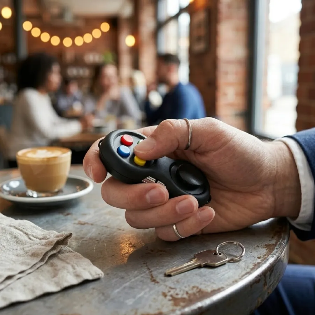 NUVEX Fidget Toy - Zwart met 4 Kleurenknoppen