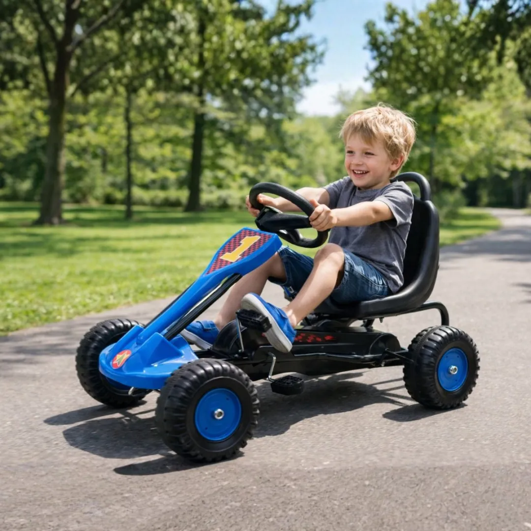 Eddy Toys Go Kart Skelter - Verstelbare Stoel 2 Posities - Meerkleurig