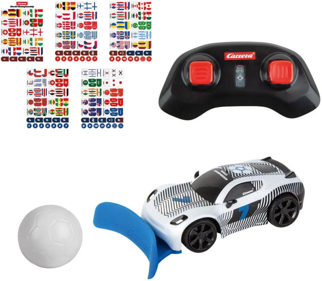 Carrera Mini RC Voetbal Wereldkampioenschap 1:43 CAR370430046 - Wit