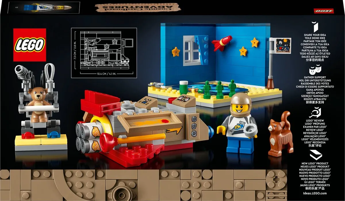 LEGO Ideas Kartonnen Kinderraket 40533 - 203 Stukken - Meerkleurig - afbeelding 3 van 6