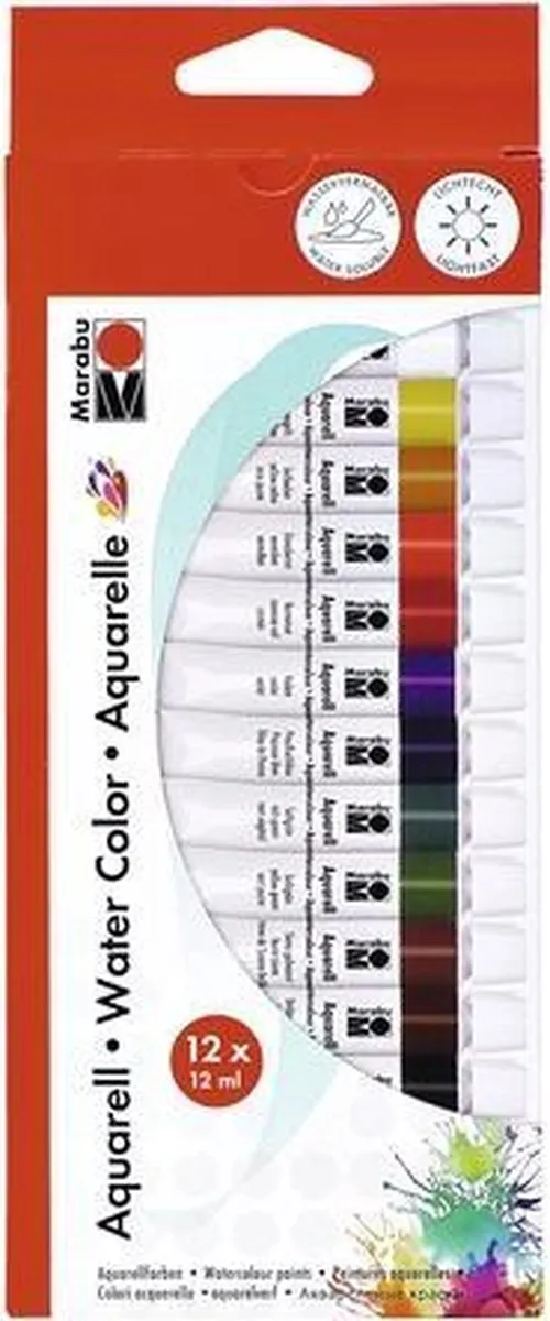 Marabu Multi Watergedragen Verf - 12 Stuks (12x12ml)