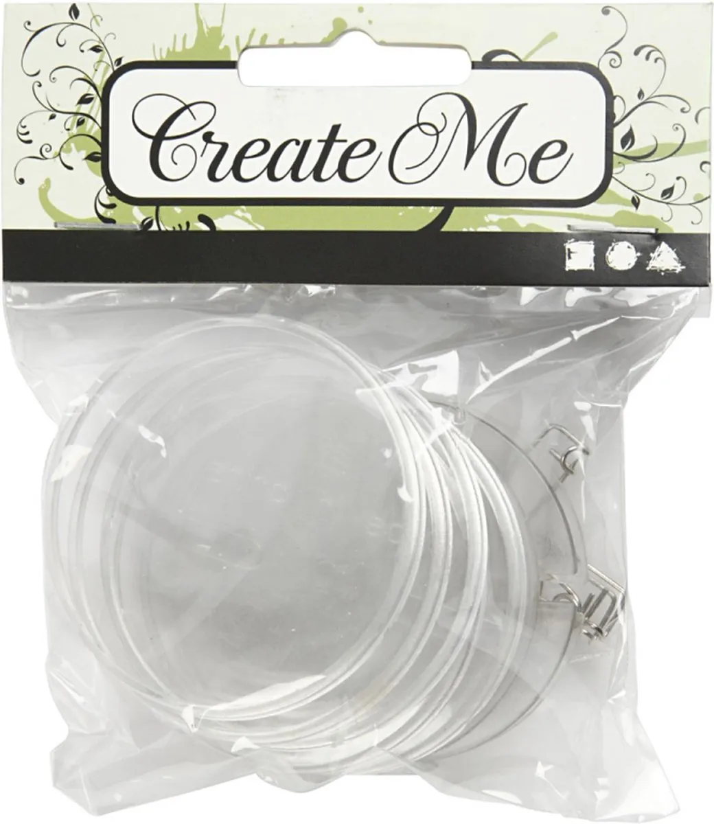 Creativ Company Creotime Buttons 5,5cm - 5 Stuks Transparant