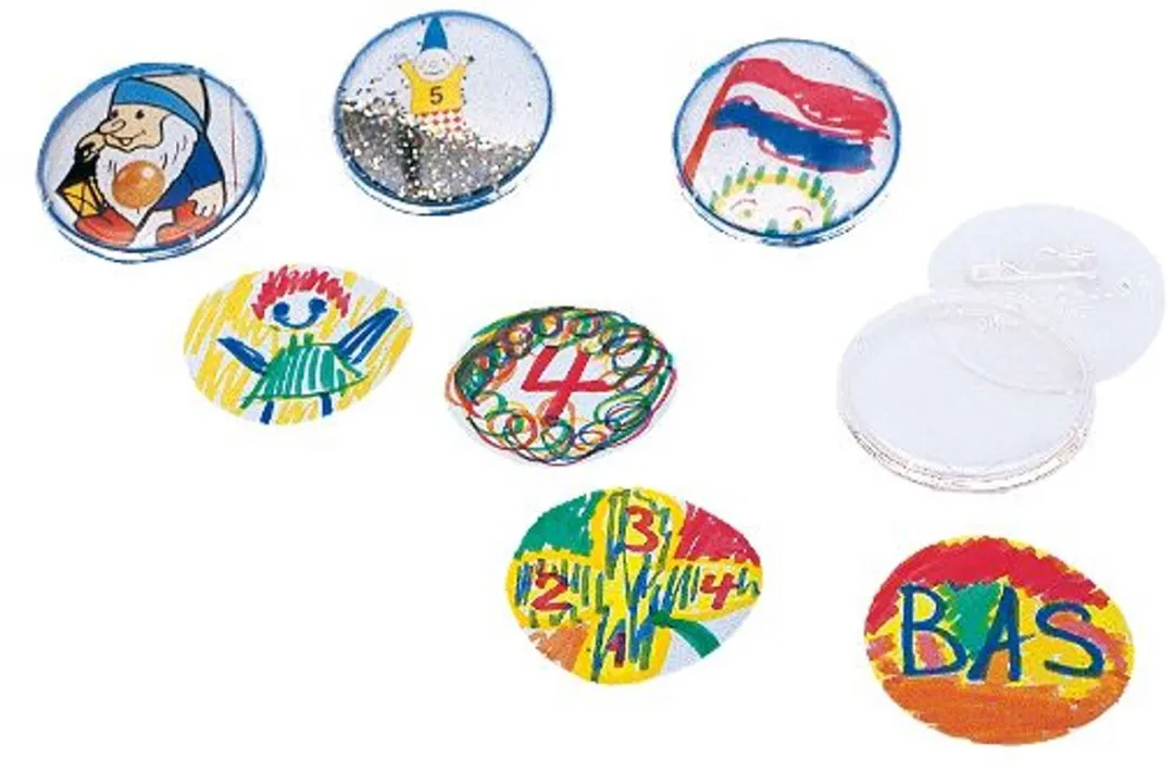 Creativ Company Creotime Buttons 5,5cm - 5 Stuks Transparant
