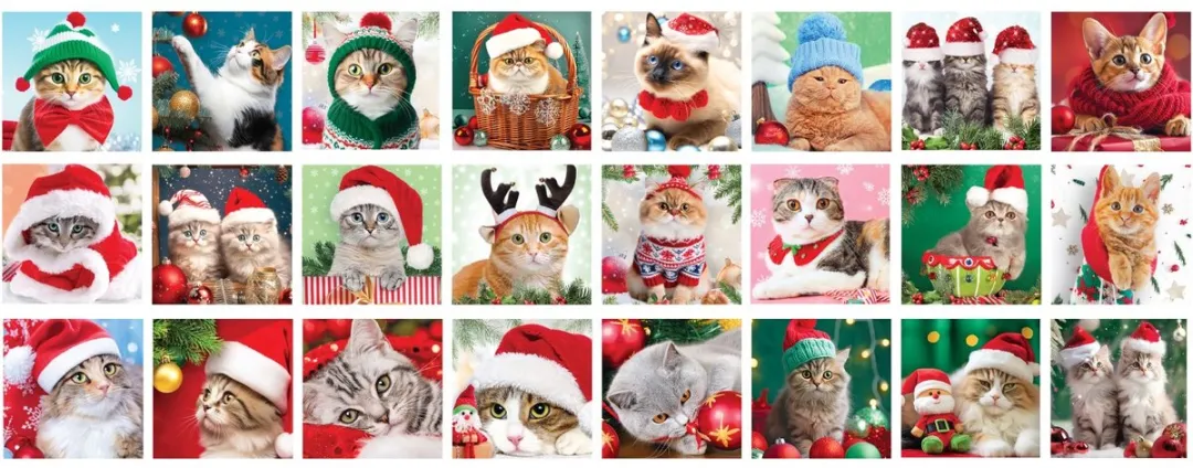 Eurographics Adventskalender Kerstsnorren 24x50 Stuks - Meerkleurig