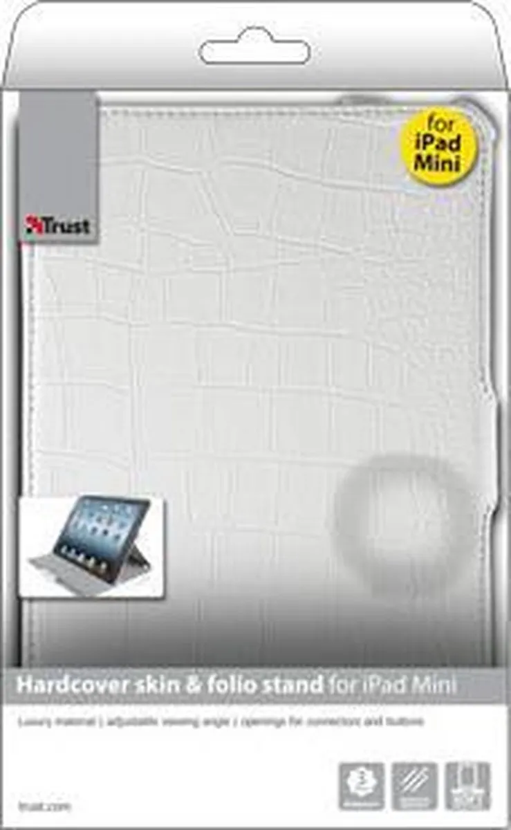 Trust Hardcover Skin & Folio Stand iPad mini - Wit