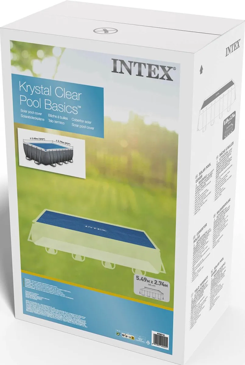 Intex Solar Zwembad Afdekzeil 549x274cm - Blauw