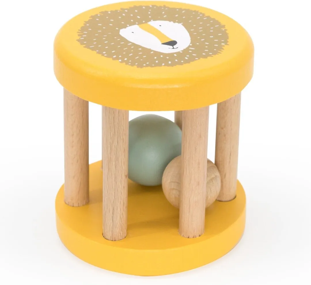 Trixie Houten Rollende Rammelaar Mr. Lion - Geel - afbeelding 6 van 6