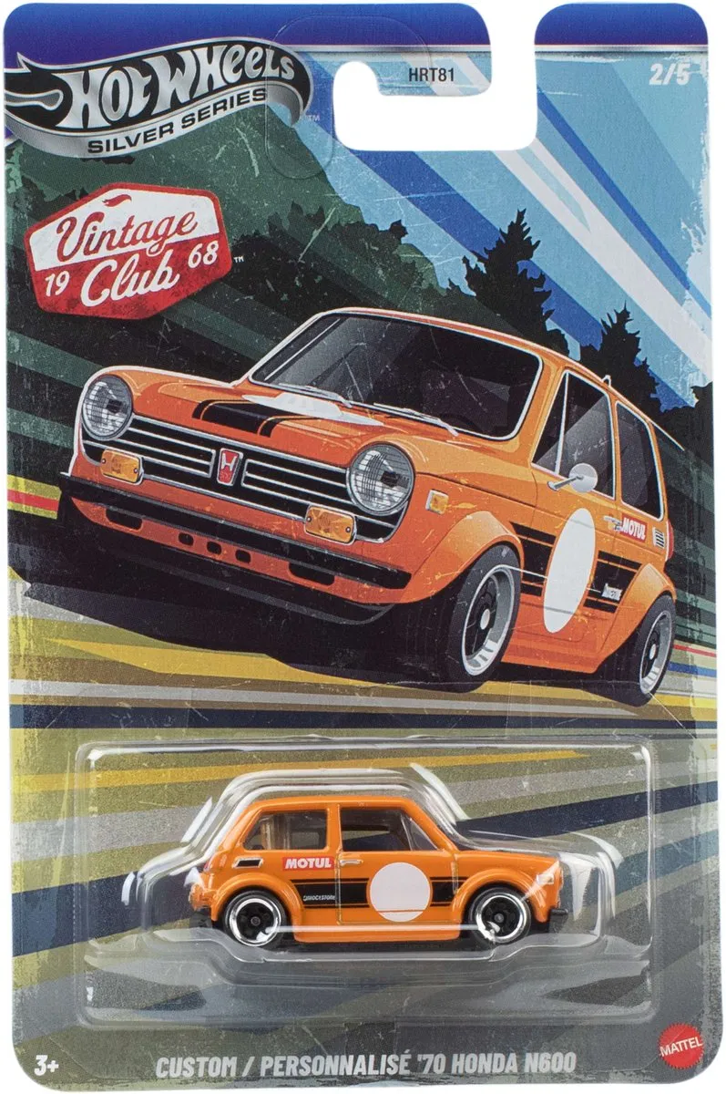 Hot Wheels JKY27 Vintage Club 1968 Custom '70 Honda N600 - Meerkleurig
