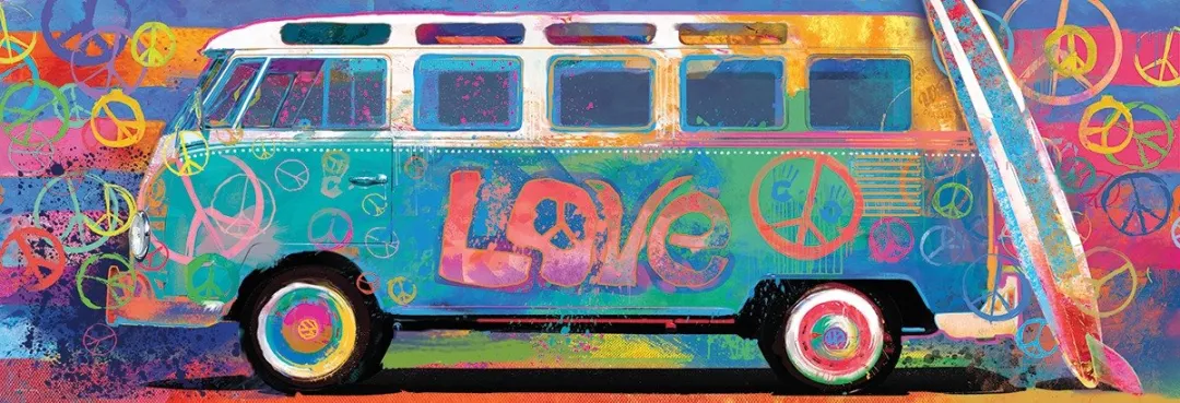 Eurographics Volkswagen Love Bus Panorama Legpuzzel 1000 Stuks