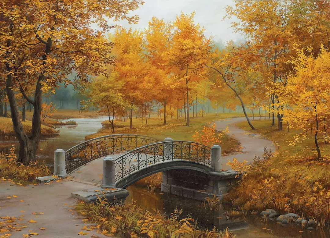 Eurographics Herfst in een Oud Park Legpuzzel 1000 Stuks - Eugene Lushpin - Meerkleurig