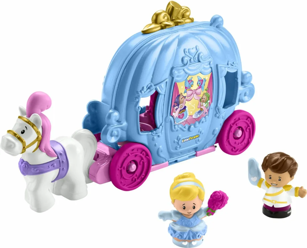 Mattel Disney Princess Assepoester Koets Little People - Meerkleurig