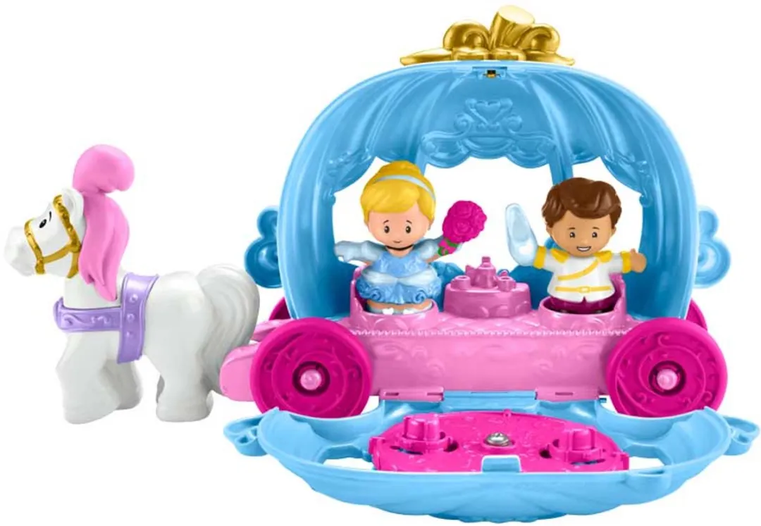 Mattel Disney Princess Assepoester Koets Little People - Meerkleurig - afbeelding 6 van 6