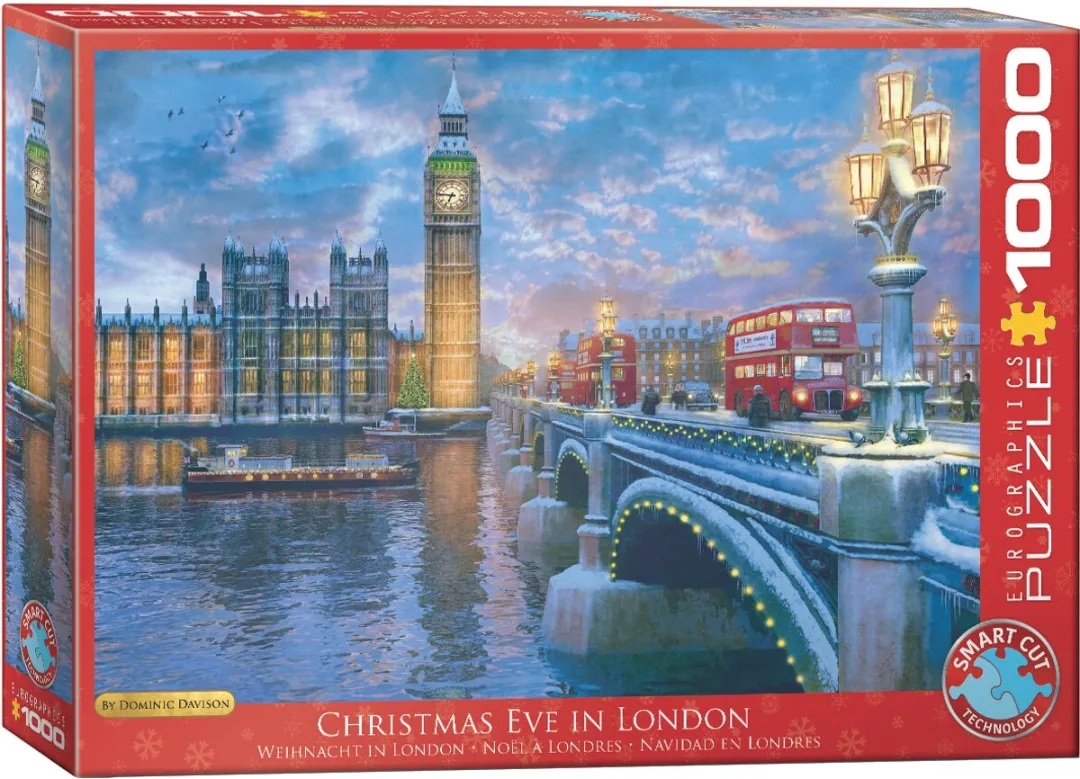 Eurographics Kerstavond in London Legpuzzel 1000 Stuks