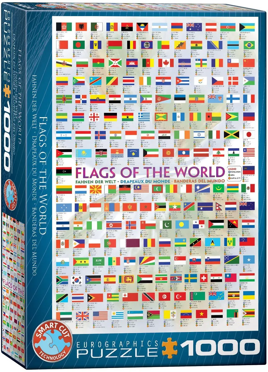 Eurographics Vlaggen van de Wereld Legpuzzel 1000 Stuks - eu6000-0128