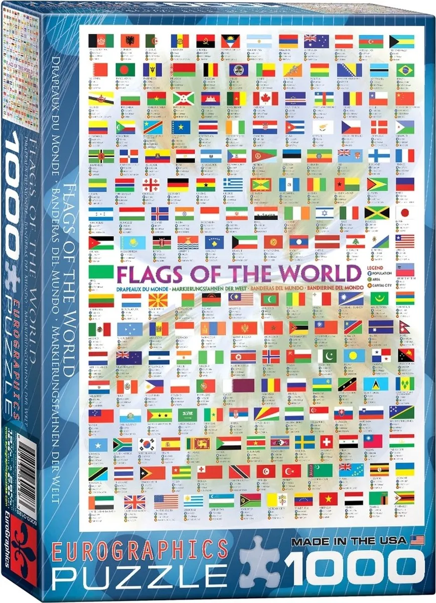 Eurographics Vlaggen van de Wereld Legpuzzel 1000 Stuks