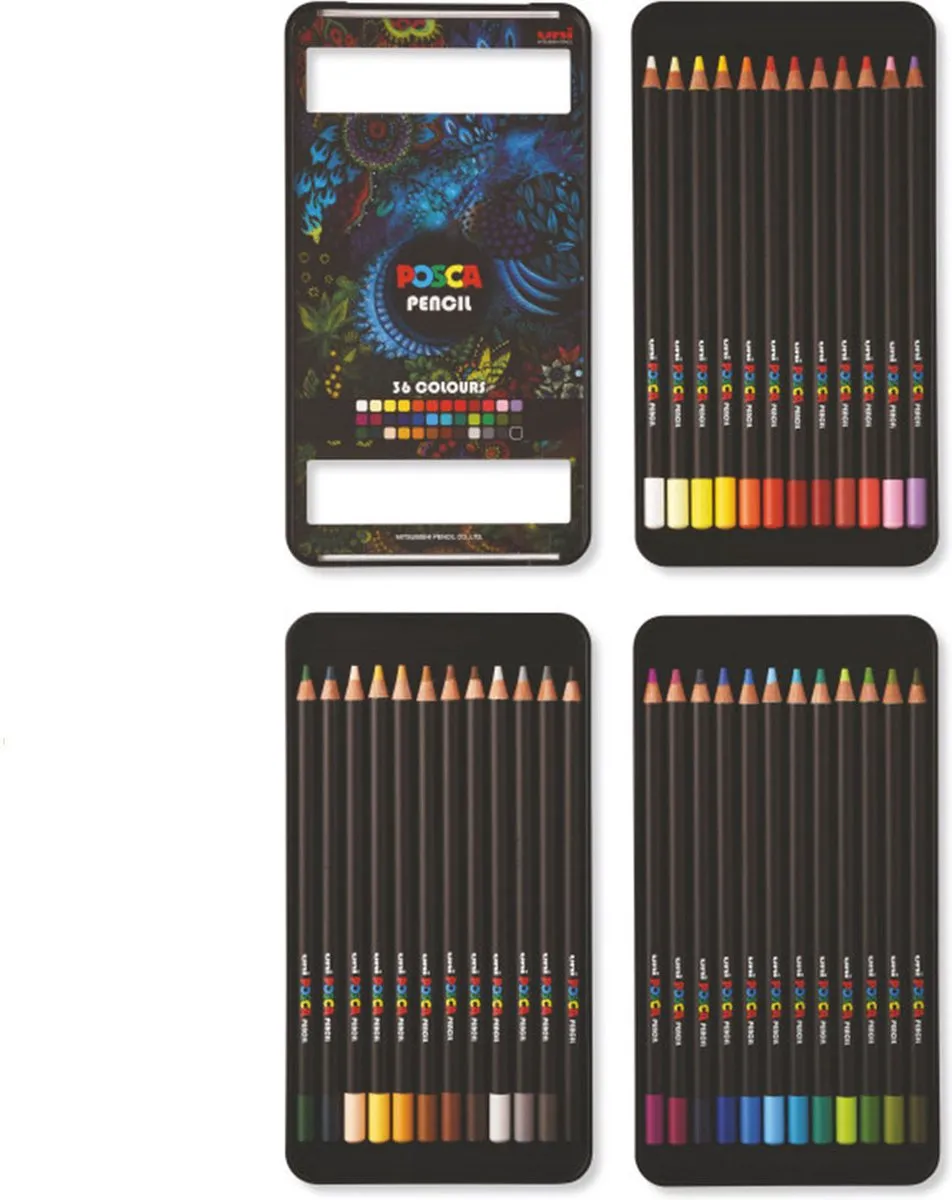 Posca PC-36M Kleurpotloden - 36 Stuks - Meerdere kleuren