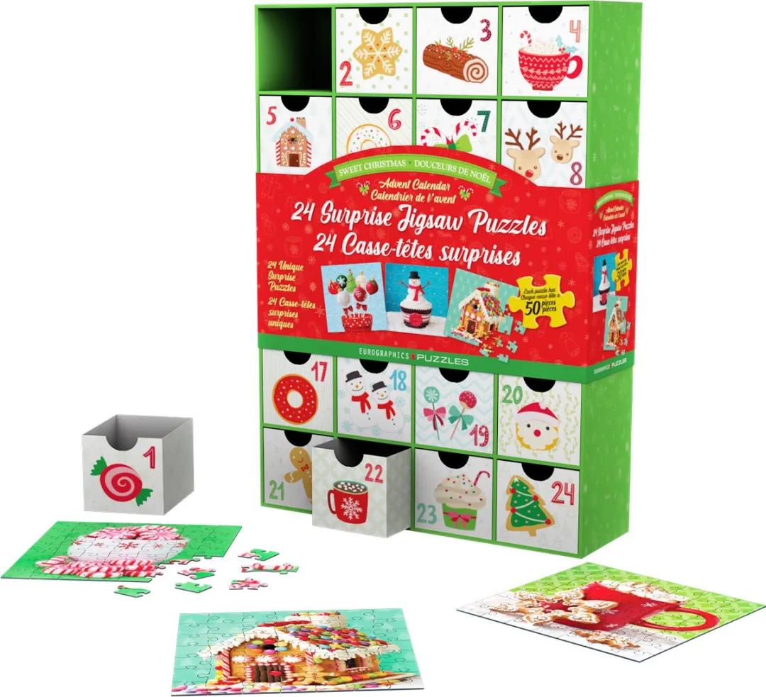 Eurographics Kerstsnoepjes Adventskalender 600 Stuks - Meerkleurig