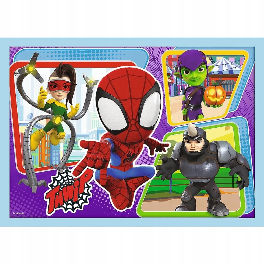 Trefl Spidey's Team 4-in-1 Puzzels - 71 Stuks - Multicolor