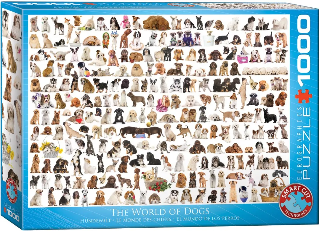 Eurographics De Wereld van Honden Legpuzzel 1000 Stuks - eu6000-0581