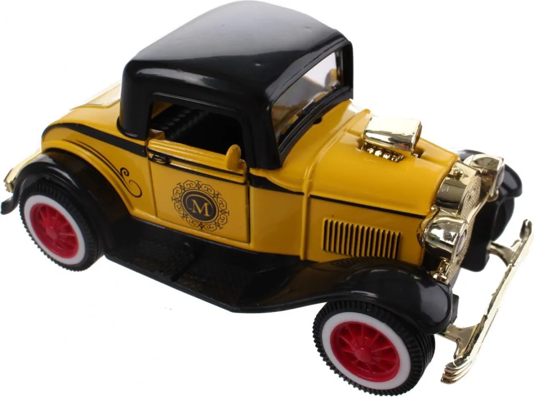 Toi-Toys Schaalmodel Classic Cars Die-cast Geel/zwart 12cm