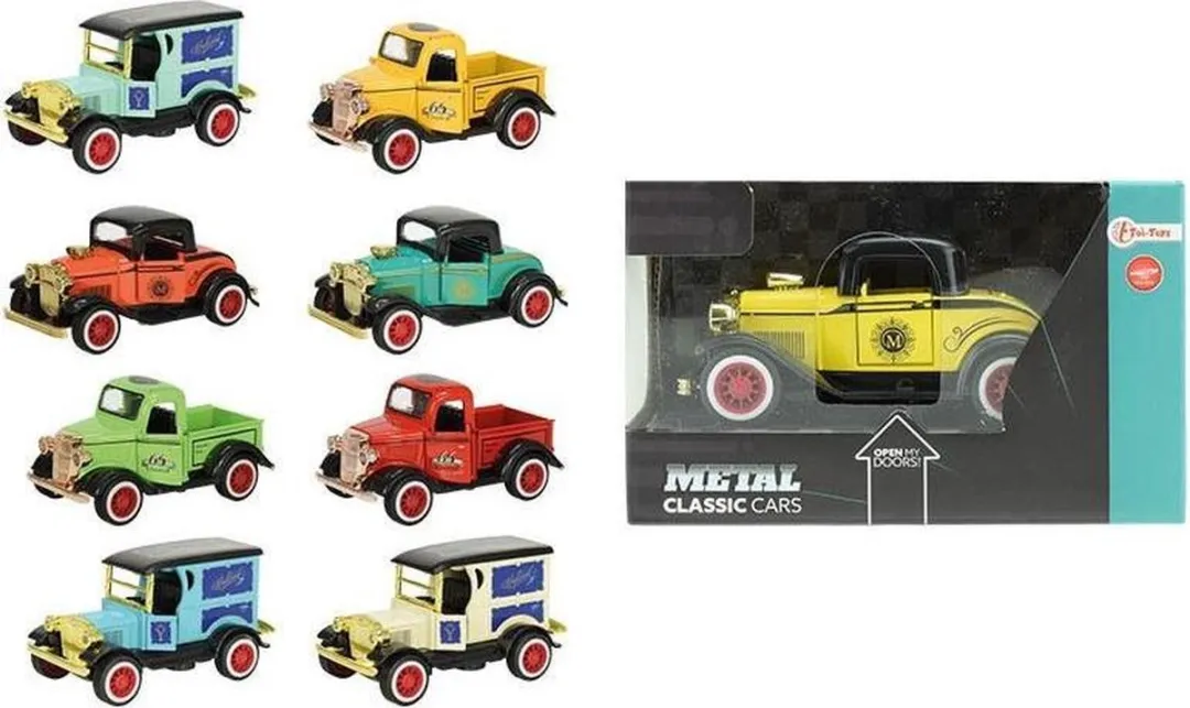 Toi-Toys Schaalmodel Classic Cars Die-cast Geel/zwart 12cm - 8714627216813