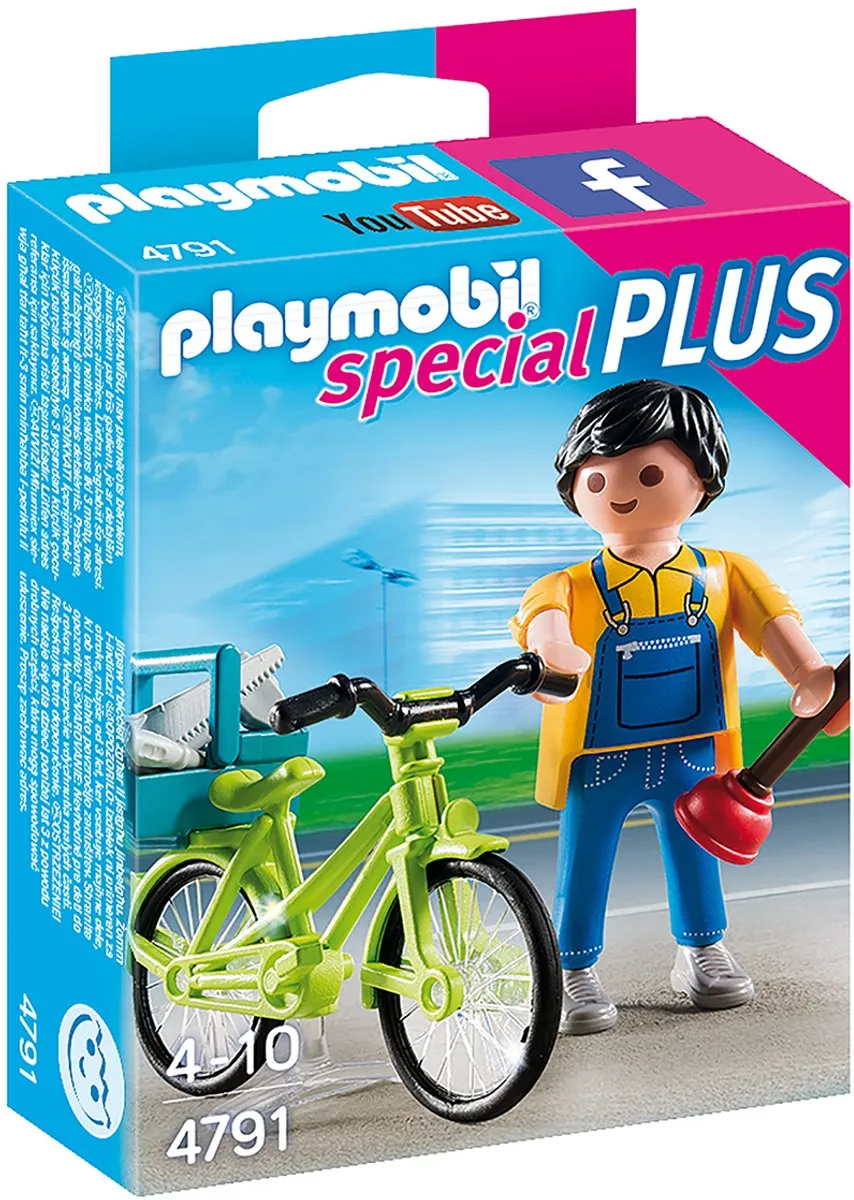 Playmobil Klusjesman met fiets 4791