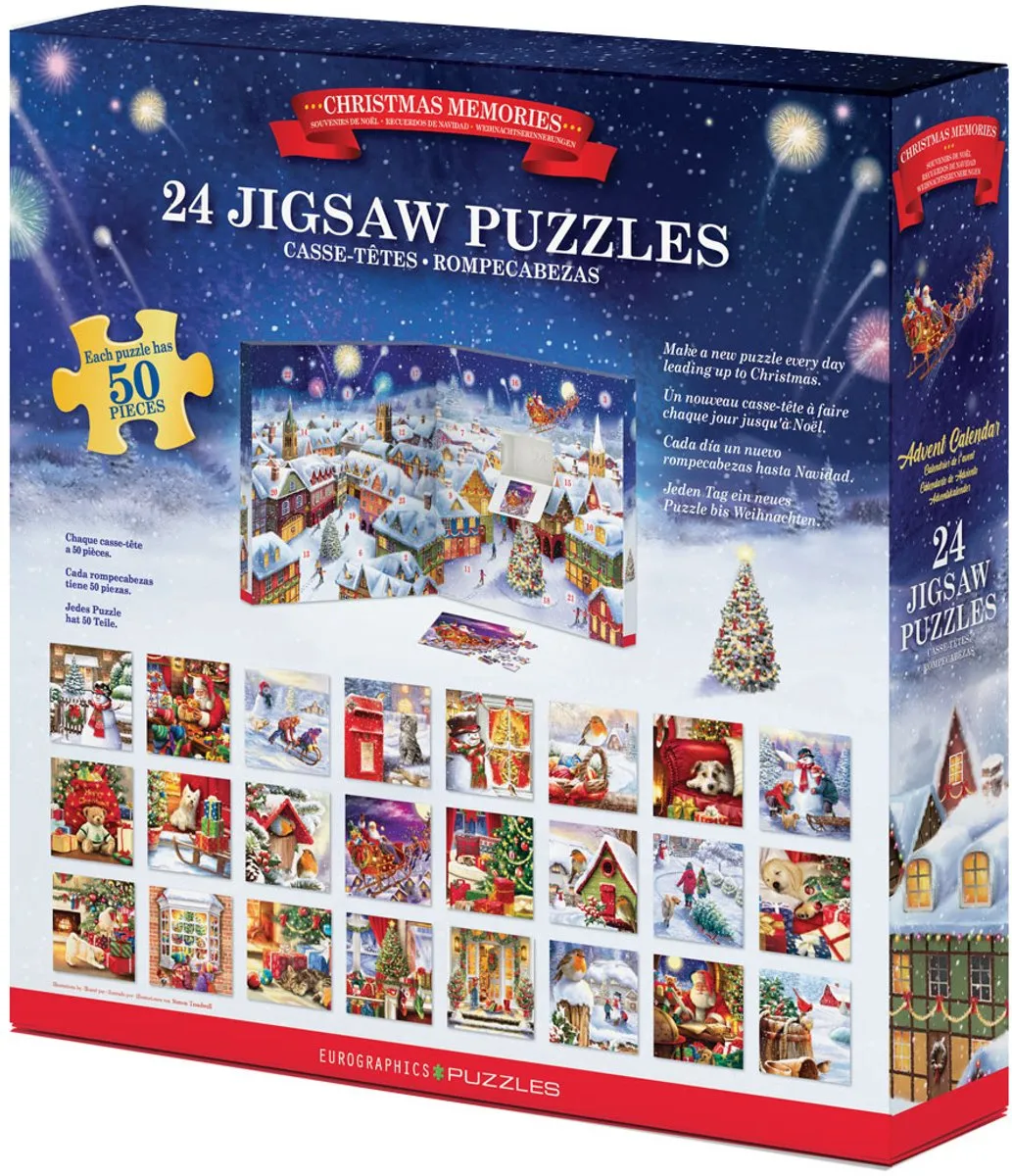 Eurographics Adventskalender Simon Treadwell 24x50 Stuks - Meerkleurig