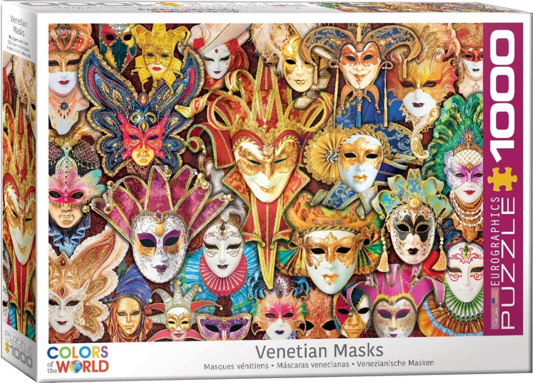 Eurographics Venetiaanse Maskers Legpuzzel 1000 Stuks - 68x48cm - Multi