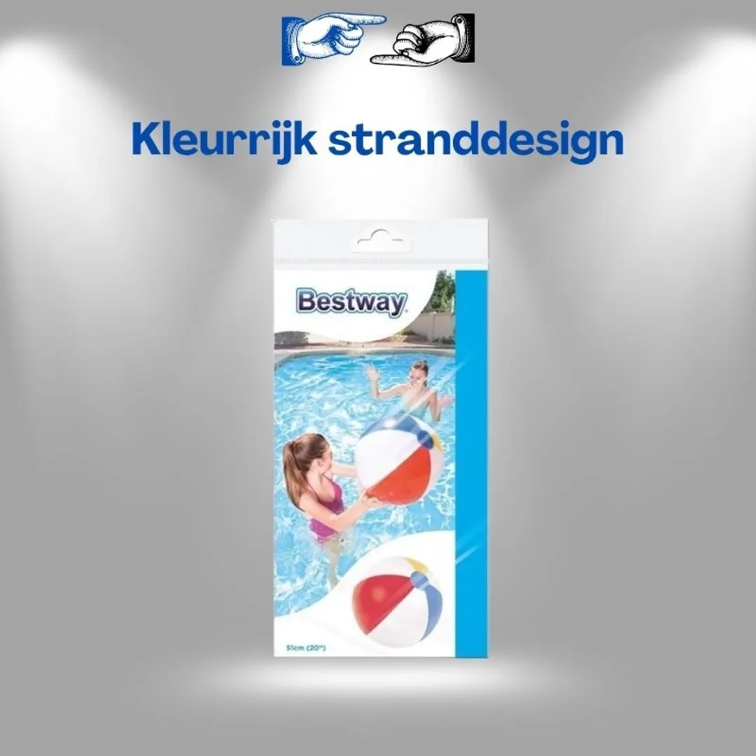 Lean Toys Bestway Strandbal 31021 51cm - Kinder Speelgoed