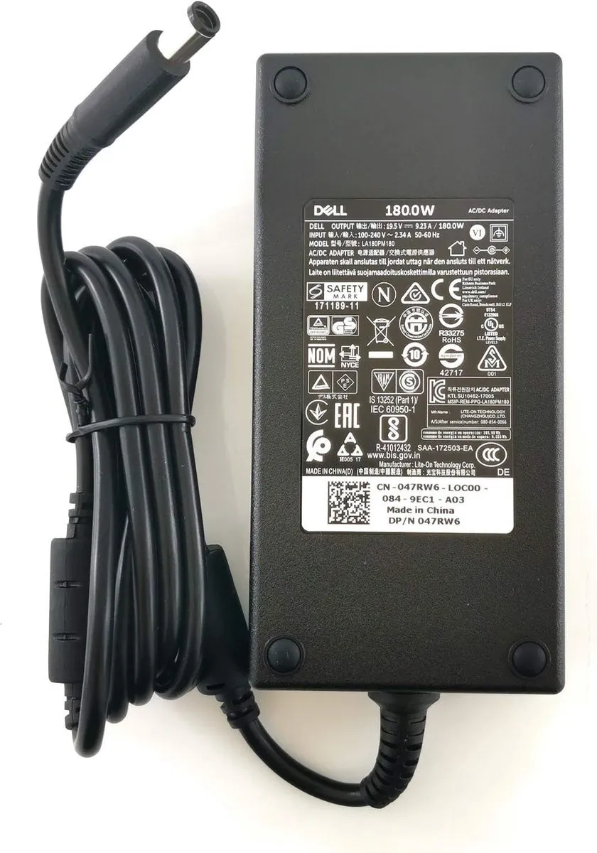 Dell 3034737 AC Netvoeding 180W - Zwart