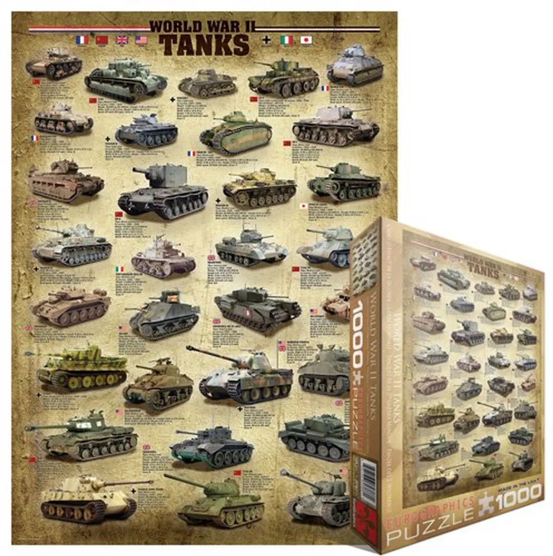 Eurographics Tweede Wereldoorlog Tanks Legpuzzel 1000 Stuks - MPN eu6000-0388