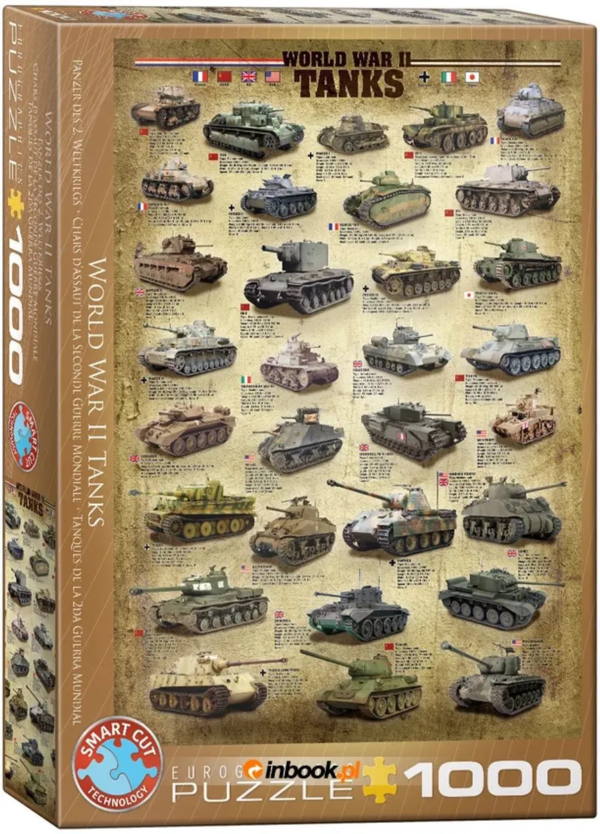 Eurographics Tweede Wereldoorlog Tanks Legpuzzel 1000 Stuks - MPN eu6000-0388