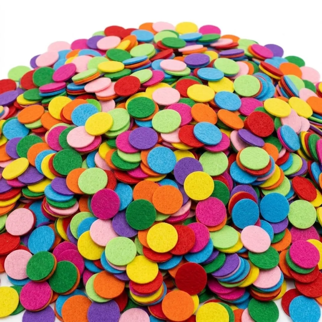 NuveX Multicolor Vilt Cirkels Knutselset 250 Stuks