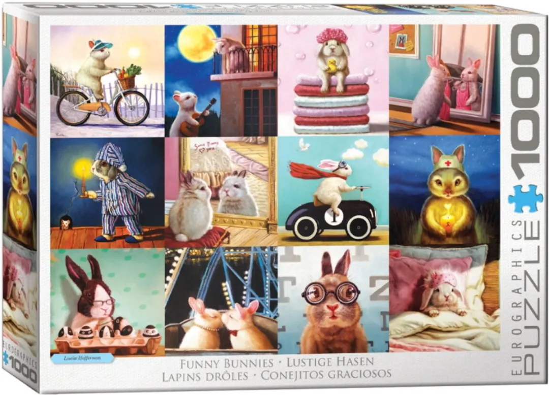 Eurographics Grappige Konijnen Lucia Heffernan Legpuzzel 1000 Stuks - Meerkleurig