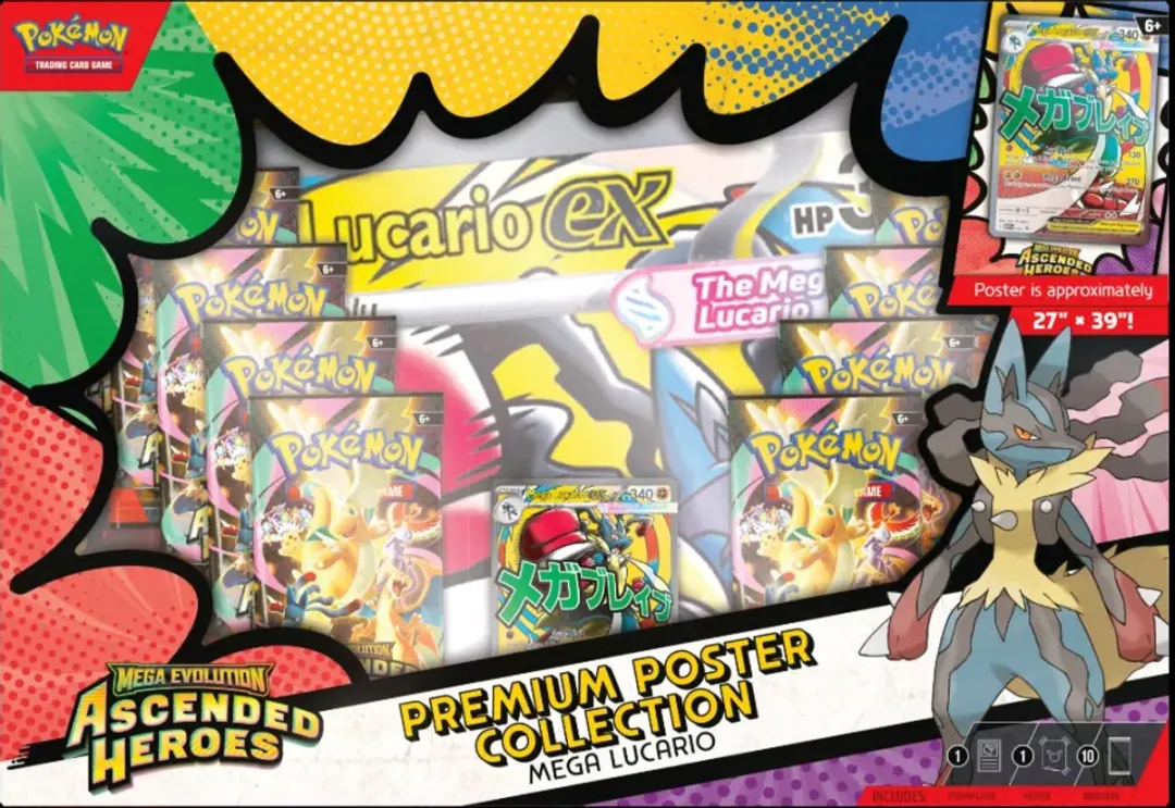 Pokémon TCG ME02.5 Ascended Heroes Premium Poster Collection - Mega Lucario POC1219