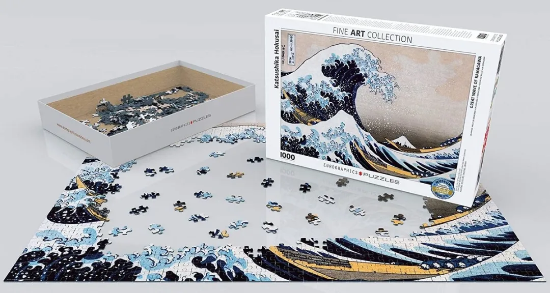 Eurographics De Grote Golf bij Kanagawa Legpuzzel 1000 Stuks - 68x48cm