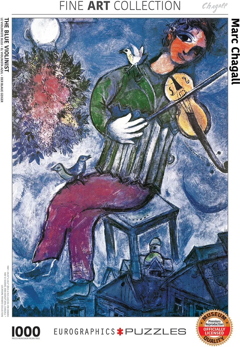 Eurographics De Blauwe Violist Marc Chagall Legpuzzel 1000 Stuks - Fine Art